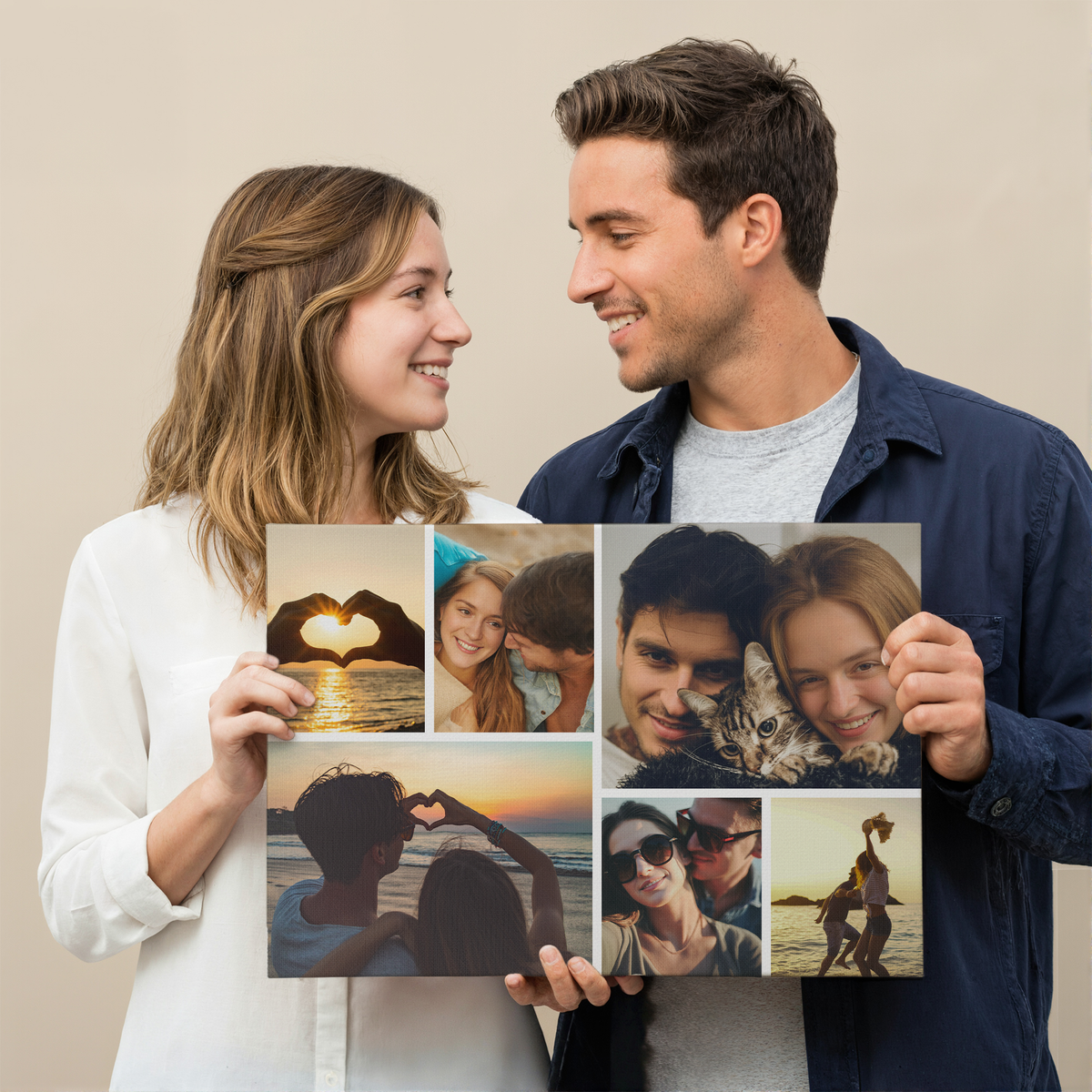 Our Most Special Moments Together - Personalized Photo Collage Canvas (6 Photos) - Romantic Gift for Couples
