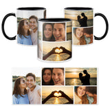Custom Photo Collage Mug With 5 Photos - Personalized Couple Coffee Mug 11oz 15oz