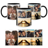 Custom Photo Collage Mug With 6 Photos - Personalized Couple Coffee Mug 11oz 15oz