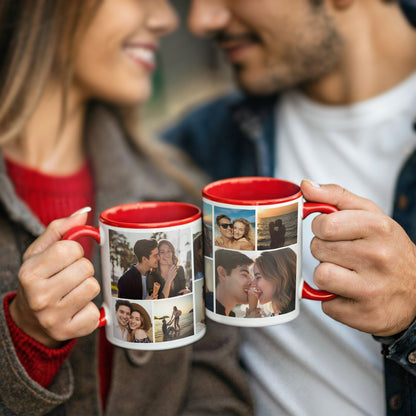 Custom Photo Collage Mug With 9 Photos - Personalized Couple Coffee Mug 11oz 15oz