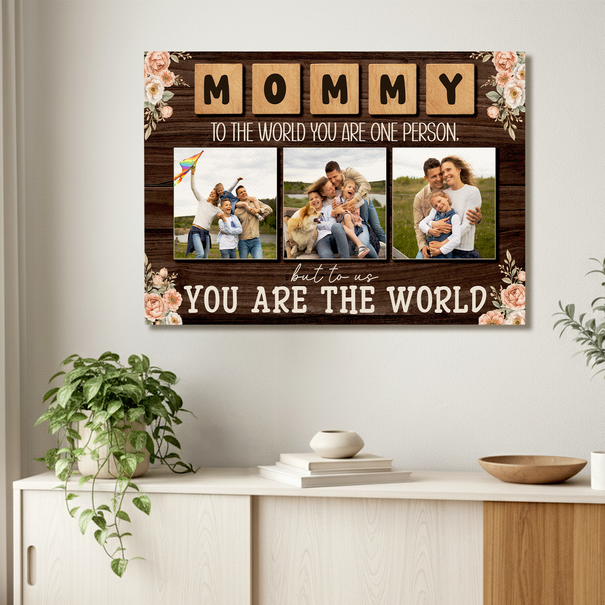 Mommy To The World You Are One Person Wall Art - Personalized Mom Photo Canvas - Gift For Mom, Grandma