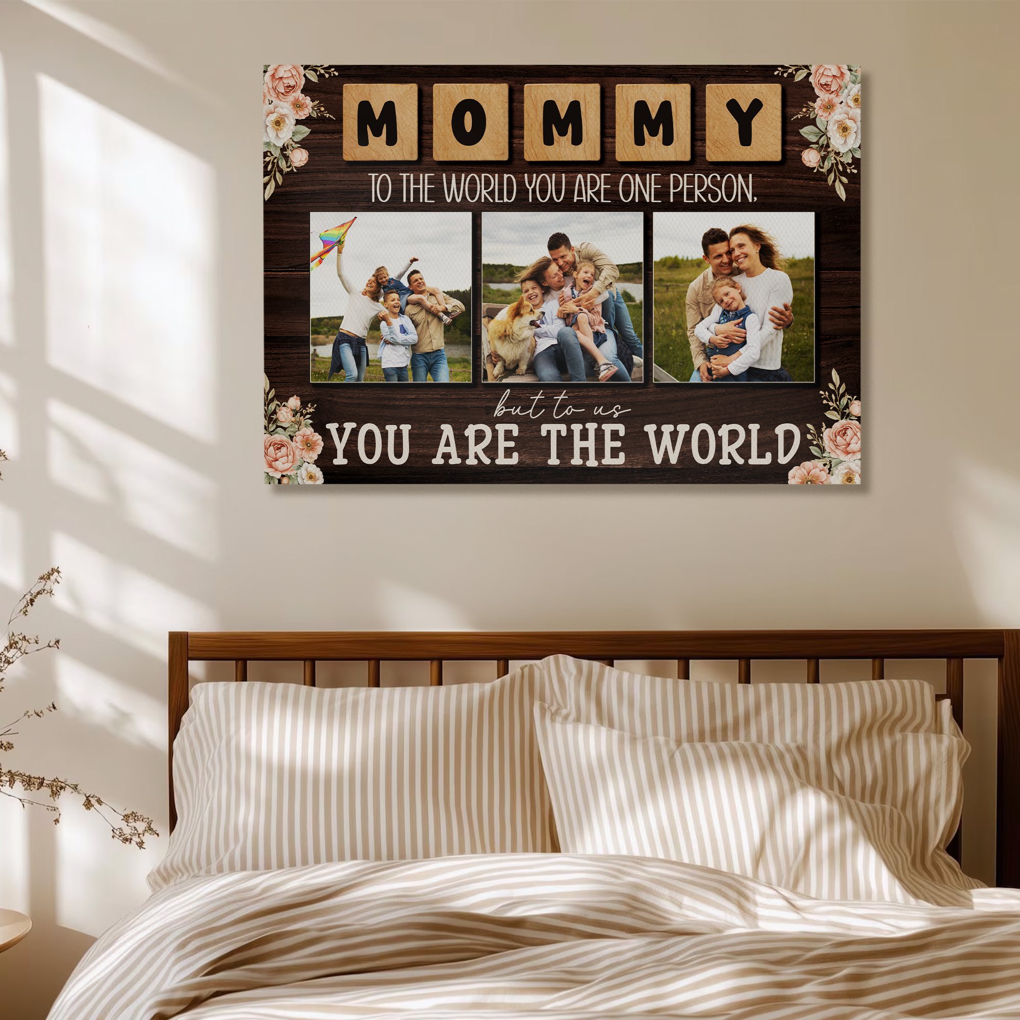 Mommy To The World You Are One Person Wall Art - Personalized Mom Photo Canvas - Gift For Mom, Grandma