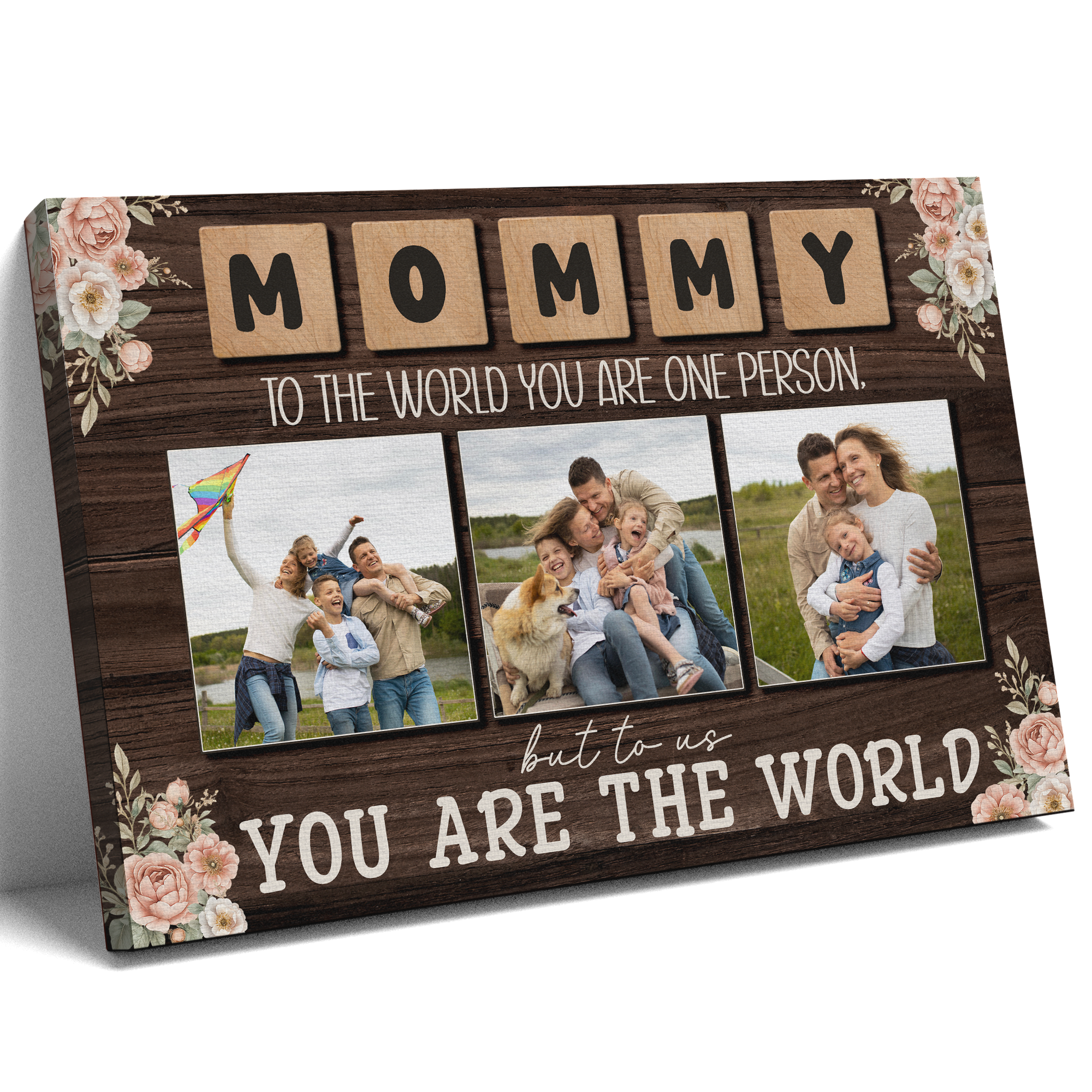 Mommy To The World You Are One Person Wall Art - Personalized Mom Photo Canvas - Gift For Mom, Grandma