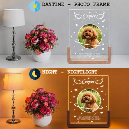 Personalized Dog Memorial Photo Frame Night Light - Custom Dog Memorial Gifts - Loss of Dog Sympathy Gift Personalized