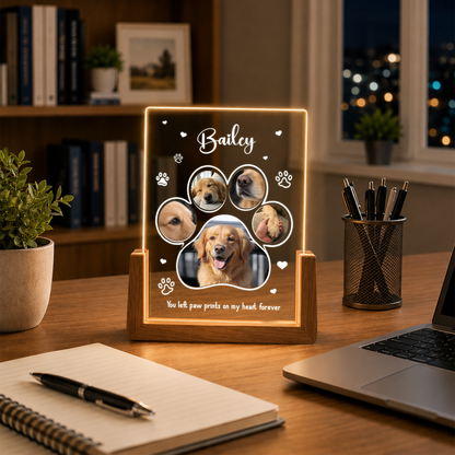 Custom Dog Memorial Gifts - Personalized Dog Photo Night Light - Remembrance Gifts for Pet Lovers - Loss of Dog Sympathy Gift