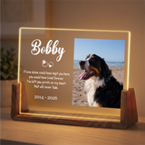 Custom Photo Night Light for Dog Lovers - Personalized Dog Memorial Photo Frame - Remembrance Pet Memory Gifts for Pet Lovers