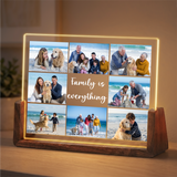 Personalized Family Photo Night Light - Custom Night Light Photo Frame with Photos - Customizable Picture Frame for Family