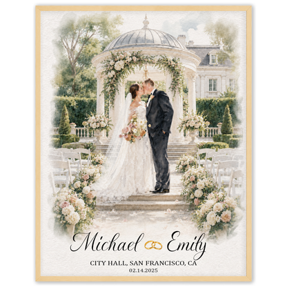 Wedding Venue - Custom House Painting from Photo - Personalized Venue Portrait Oil Painting - Canvas, Framed or Paper Poster