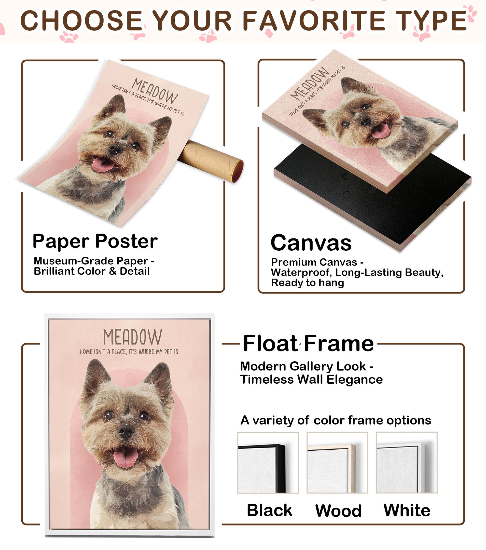 Personalized Watercolor Dog Portrait Canvas from Photo – Gift for Dog Lovers