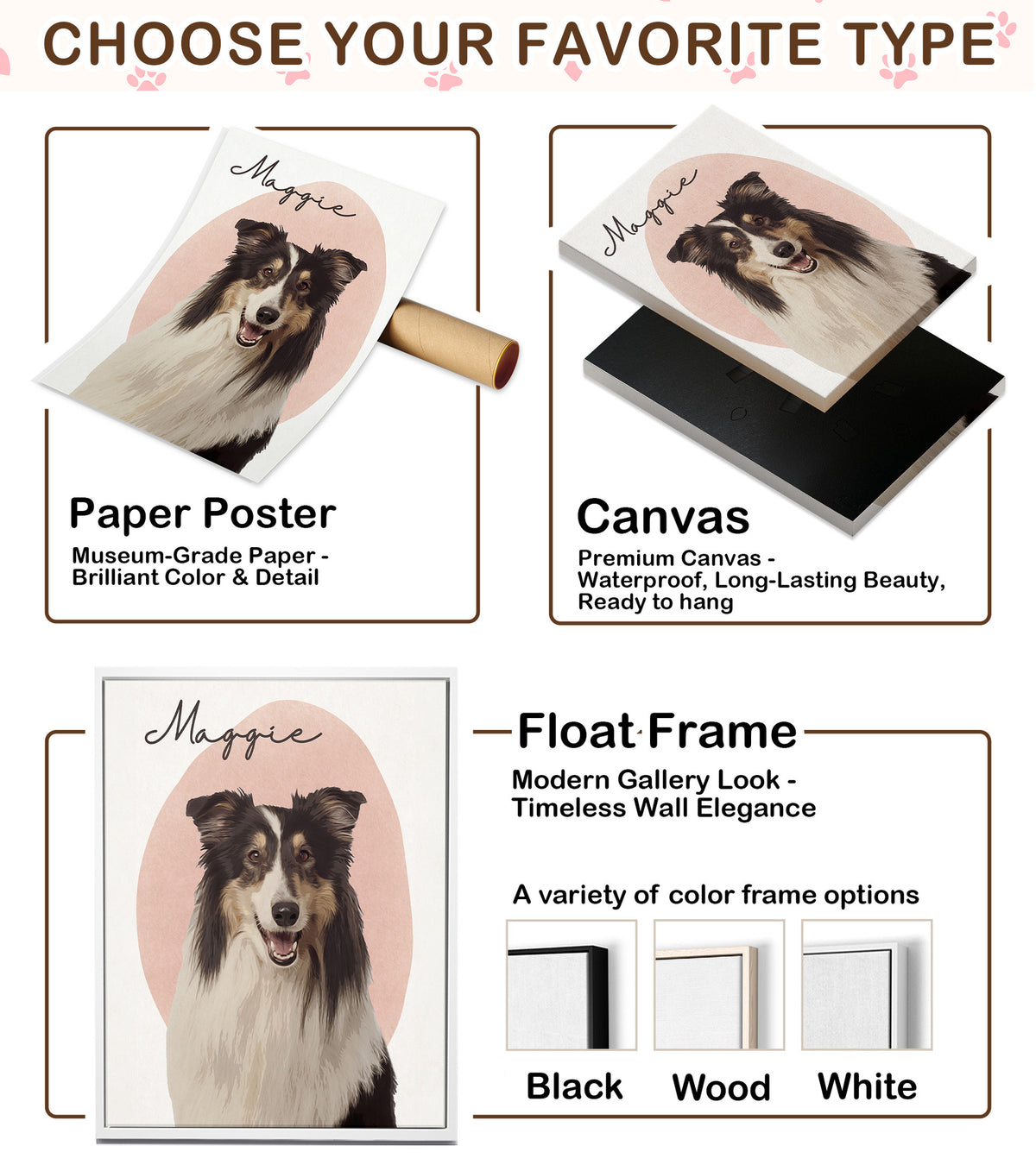 Personalized Minimalist Dog Portrait Canvas from Photo - Custom Modern Pet Portrait - Gift for Dog Lovers