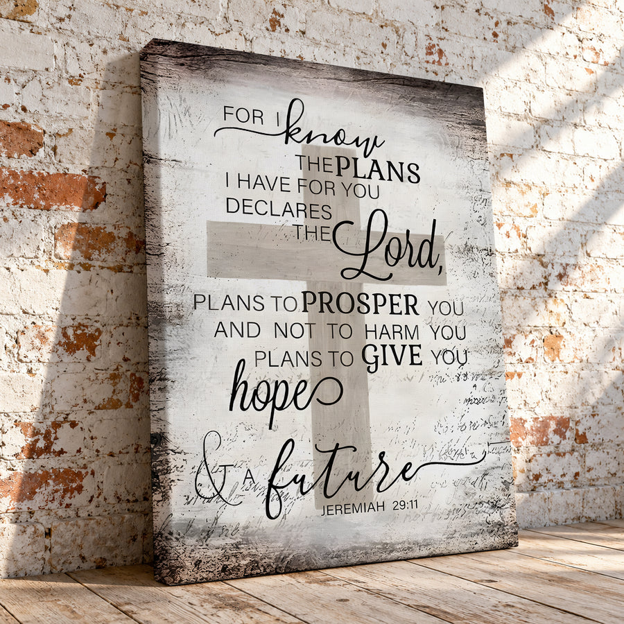 Jeremiah 29:11 Wall Art - For I Know The Plans Canvas