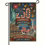America 250th Statue of Liberty Eagle Patriotic Garden Flag - Outdoor Yard Decor