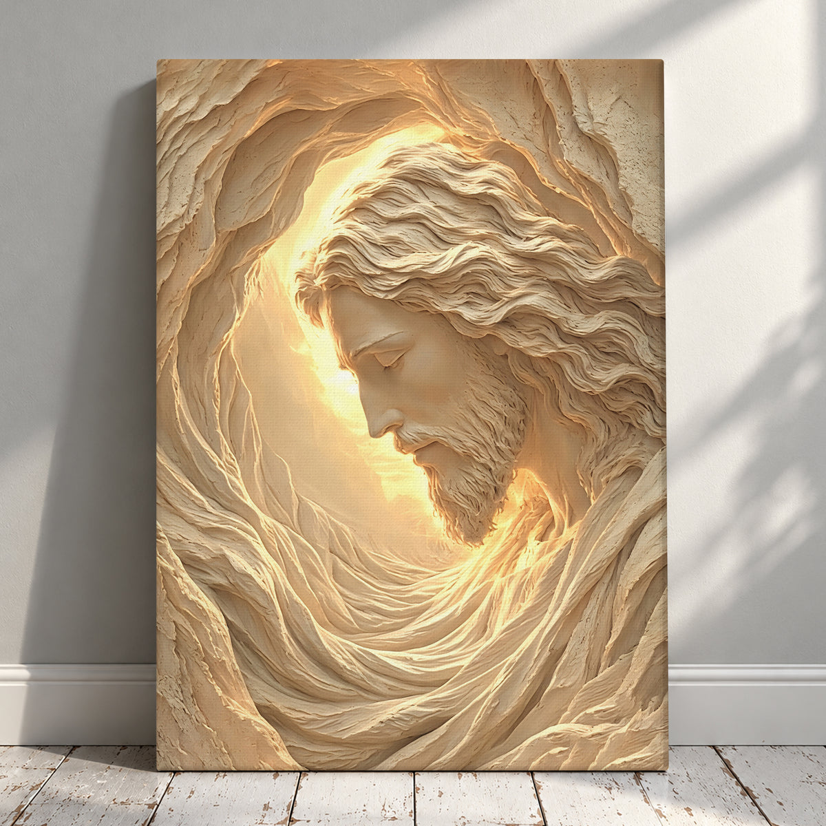 Peaceful Jesus Canvas Art - Christian Wall Art