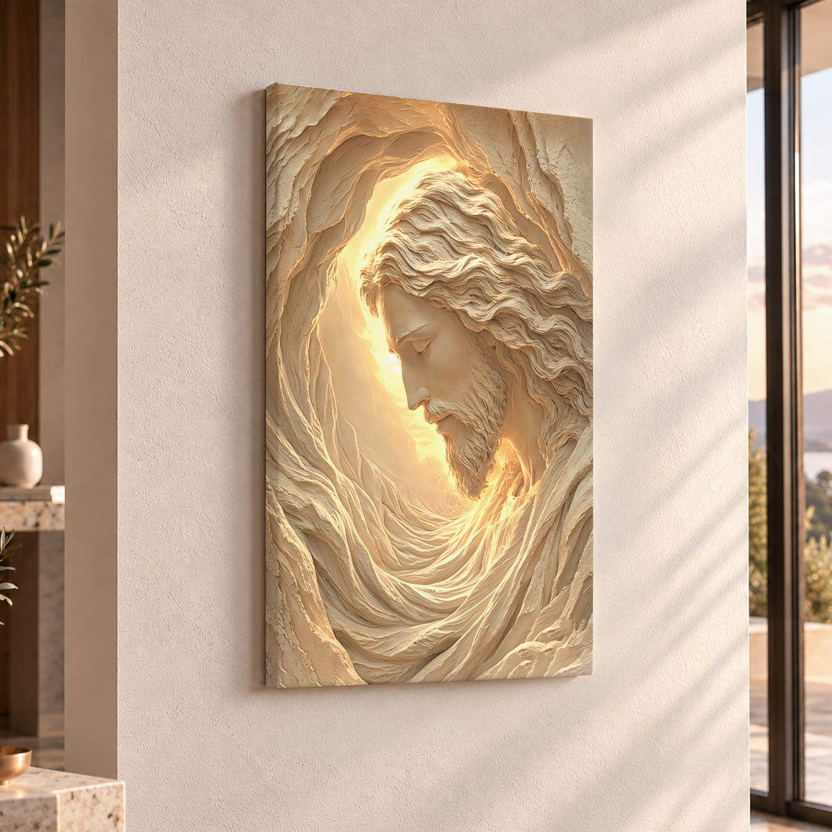 Peaceful Jesus Canvas Art - Christian Wall Art