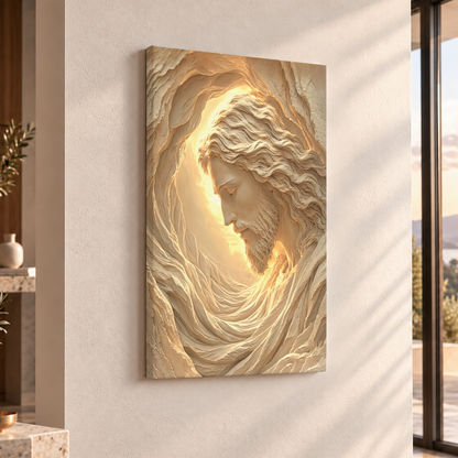 Peaceful Jesus Canvas Art - Christian Wall Art