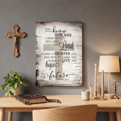 Jeremiah 29:11 Wall Art - For I Know The Plans Canvas