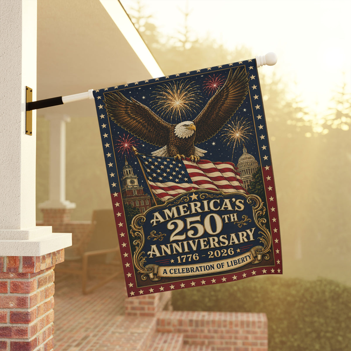 America 250th Anniversary 1776-2026 Flag - Eagle Patriotic Garden Flag - Independence Day Decor
