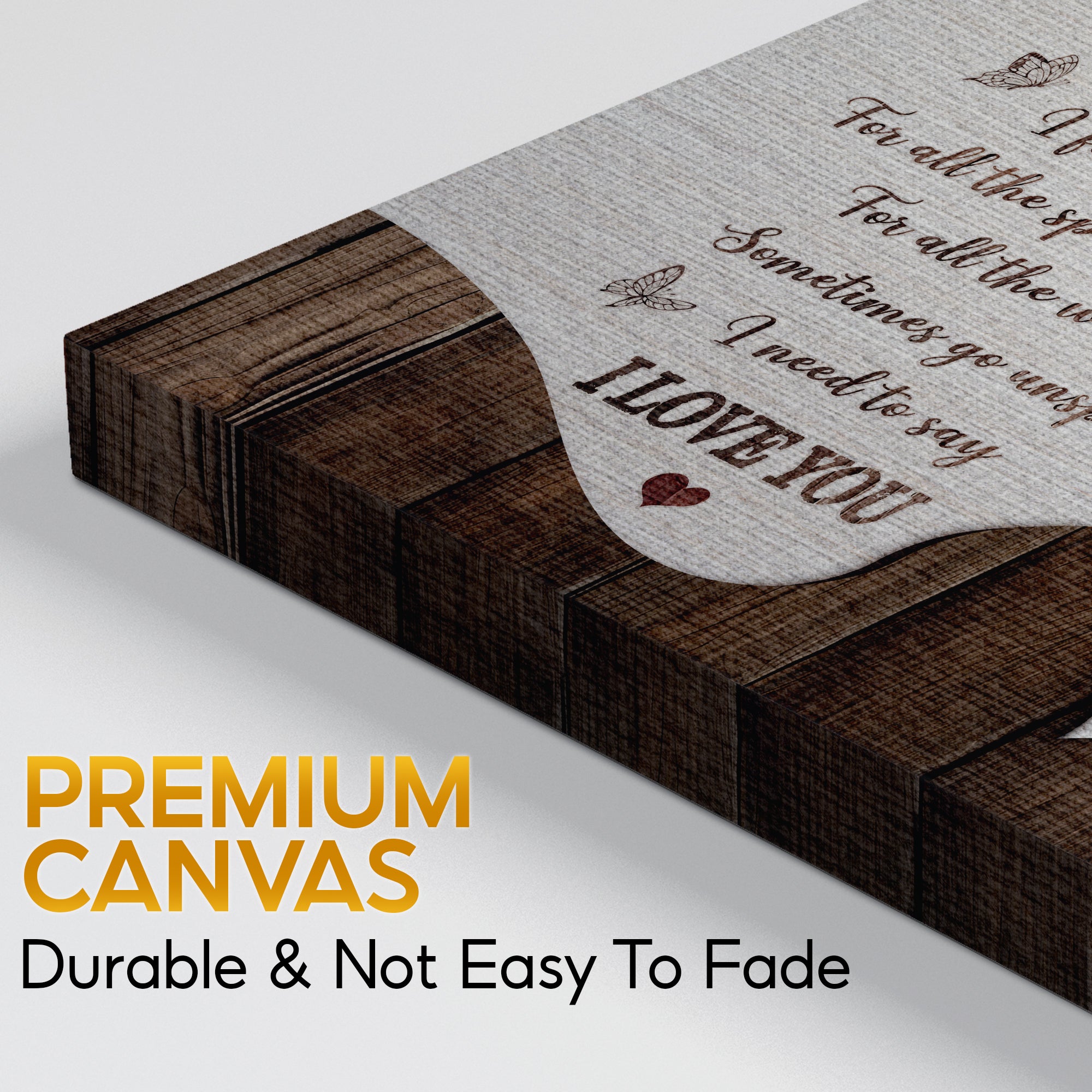 For All The Times I Forgot To Thank You Personalized Mom Hearts Canvas, Mother's Day Wood Style Gift with Kids Names