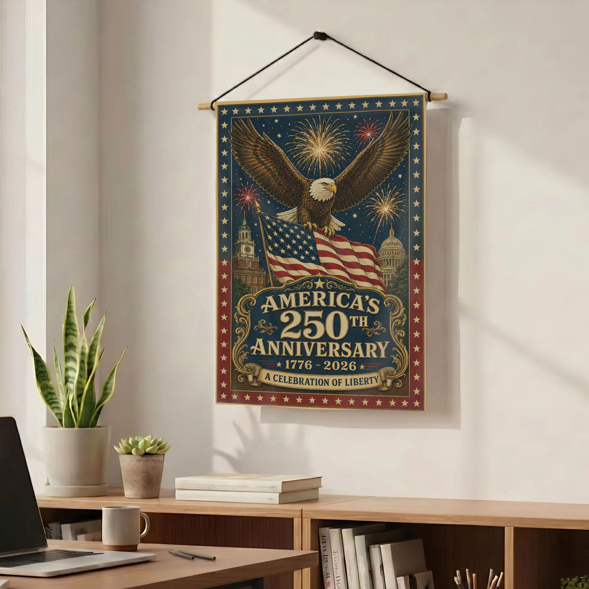 America 250th Anniversary 1776-2026 Flag - Eagle Patriotic Garden Flag - Independence Day Decor