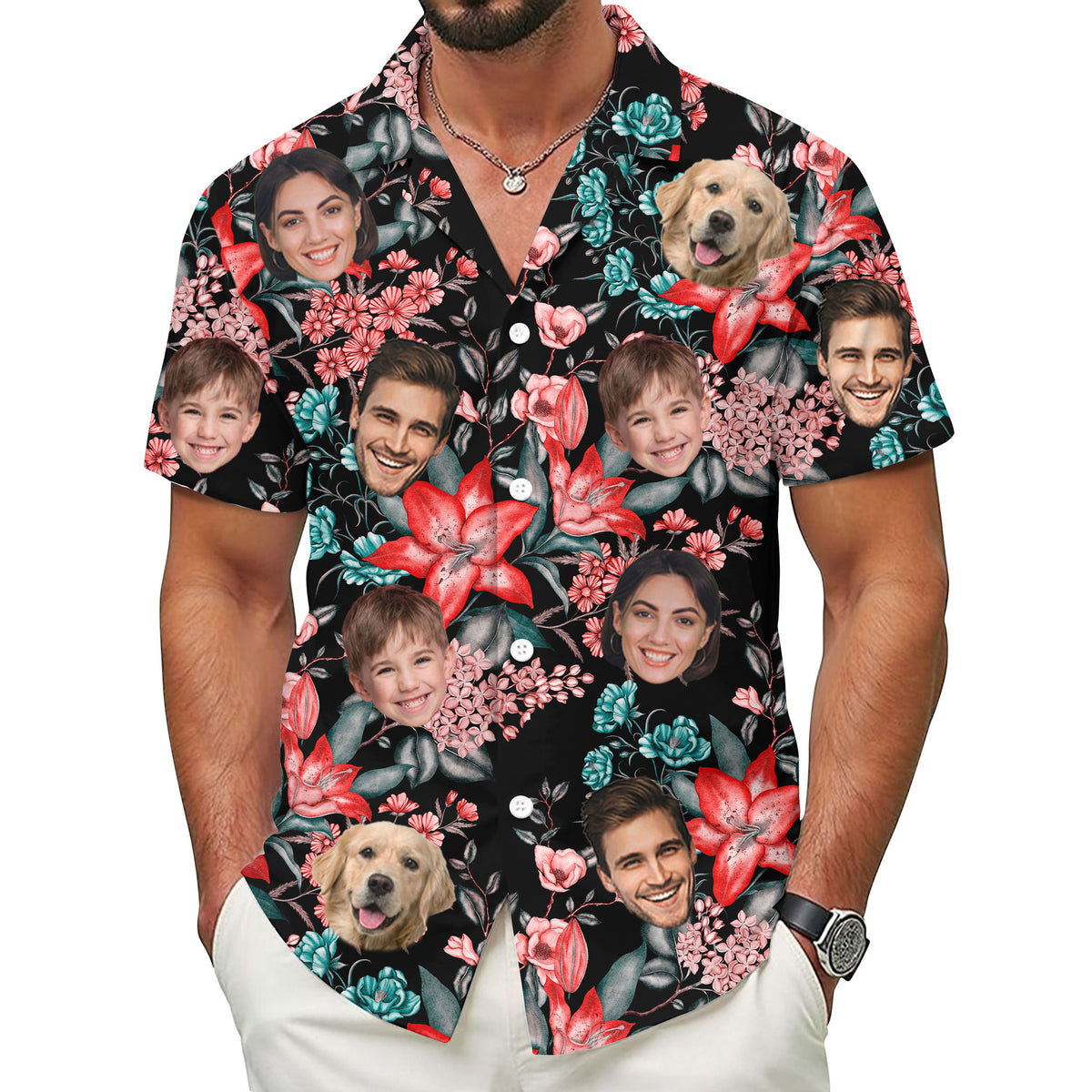 Custom Hawaiian Shirt with Face Photo - Personalized Hawaiian Shirts