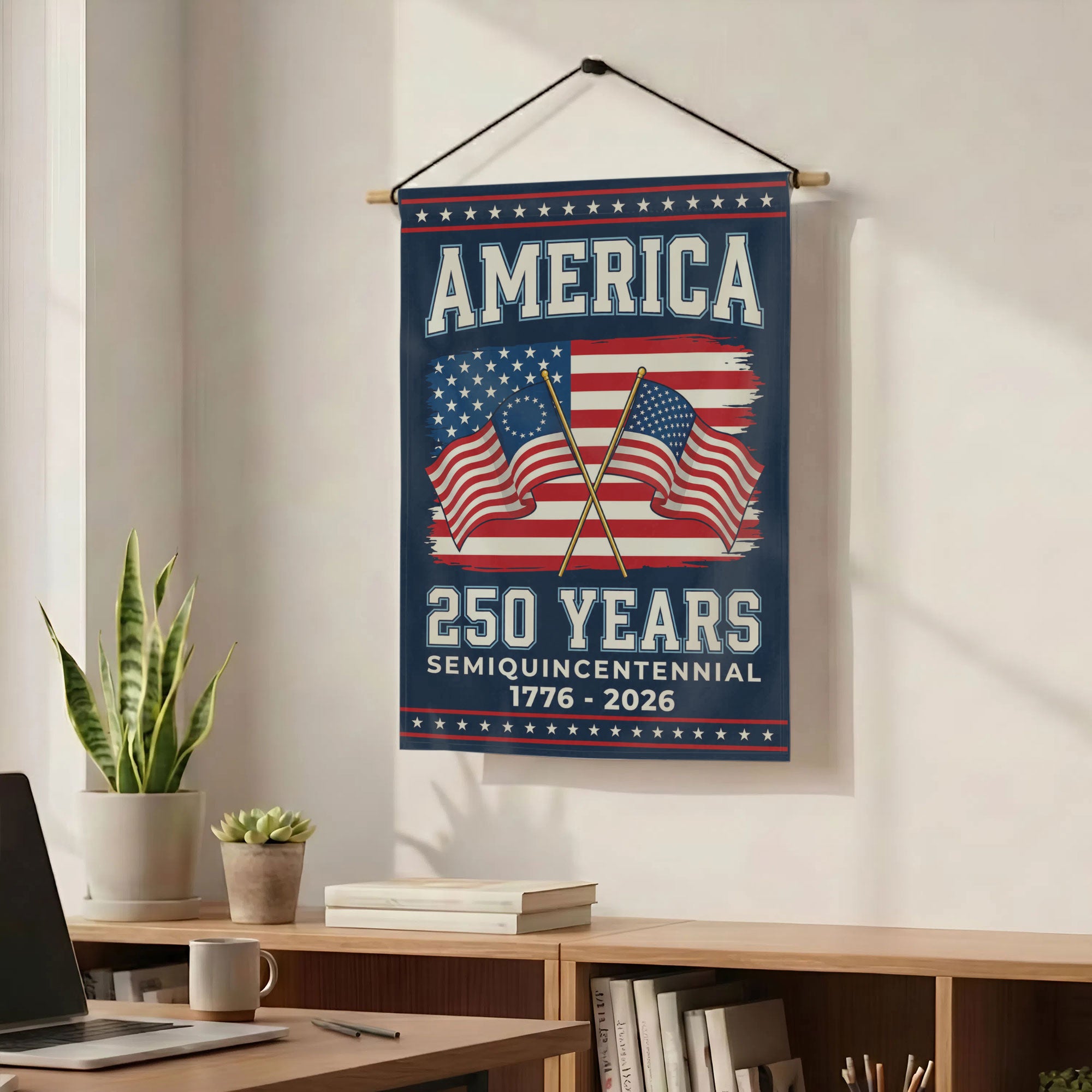 America 250 Years Semiquincentennial 1776-2026 Flag - Patriotic Garden Flag - Independence Day Decor
