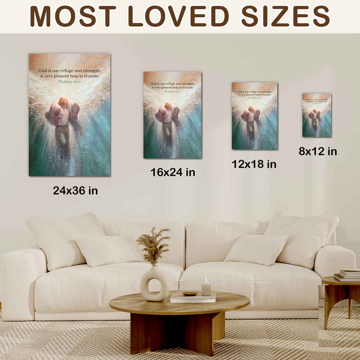 Psalm 46:1 Wall Art - God is Our Refuge Canvas