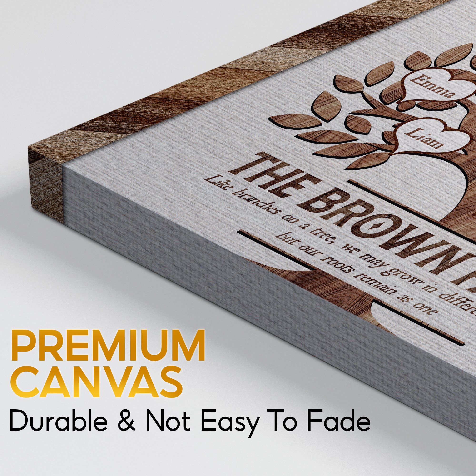 Like Branches On A Tree Personalized Family Name Wood Sign, Mother's Day Rustic Wall Art for Grandma