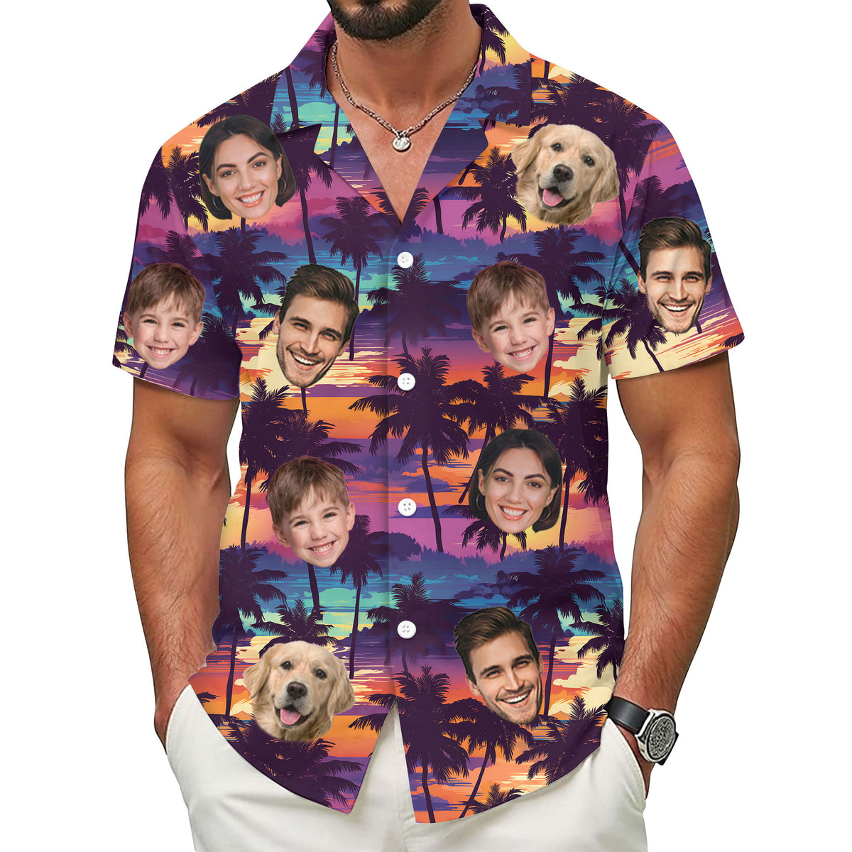 Custom Hawaiian Shirts with Face Photo - Personalized Hawaiian Shirt
