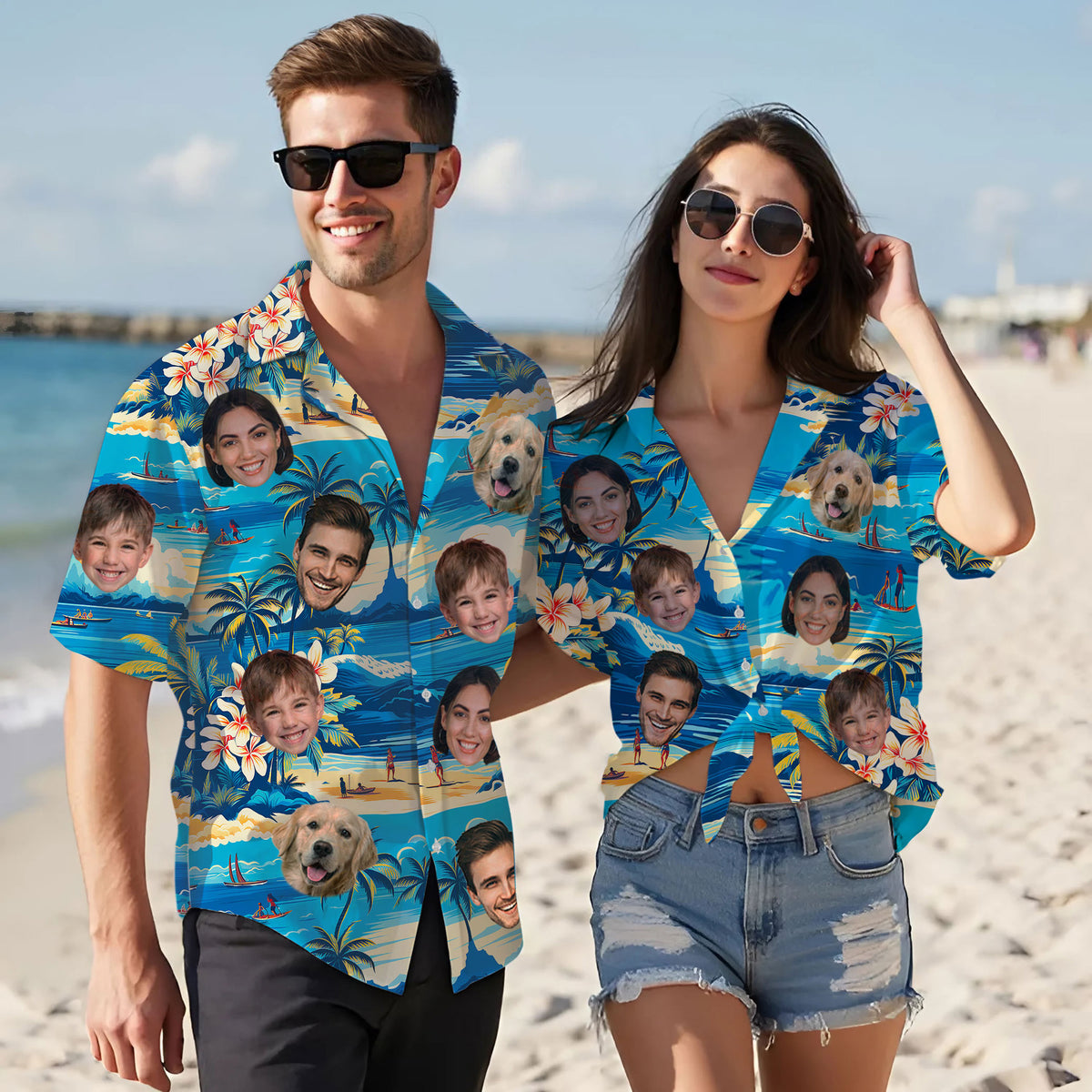 Custom Hawaiian Shirts with Face Photo - Personalized Hawaiian Shirt