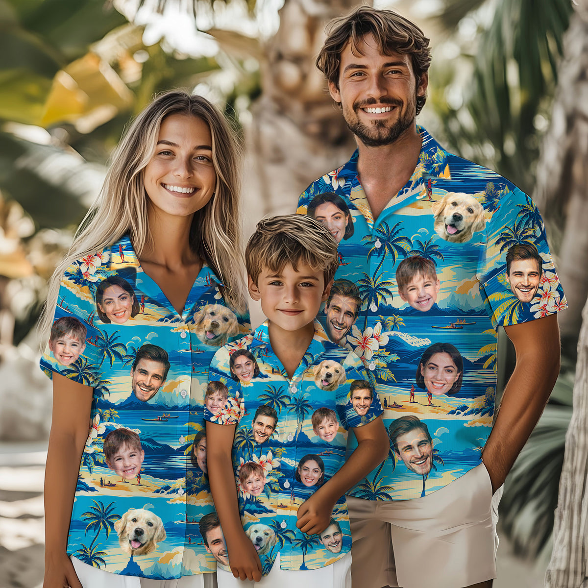 Custom Hawaiian Shirts with Face Photo - Personalized Hawaiian Shirt