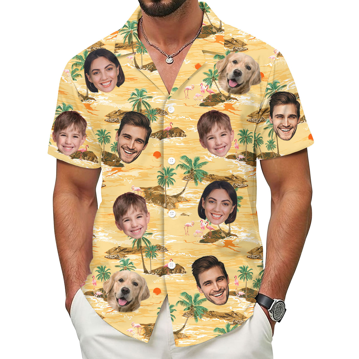 Custom Hawaiian Shirt with Face Photo - Personalized Hawaiian Shirts