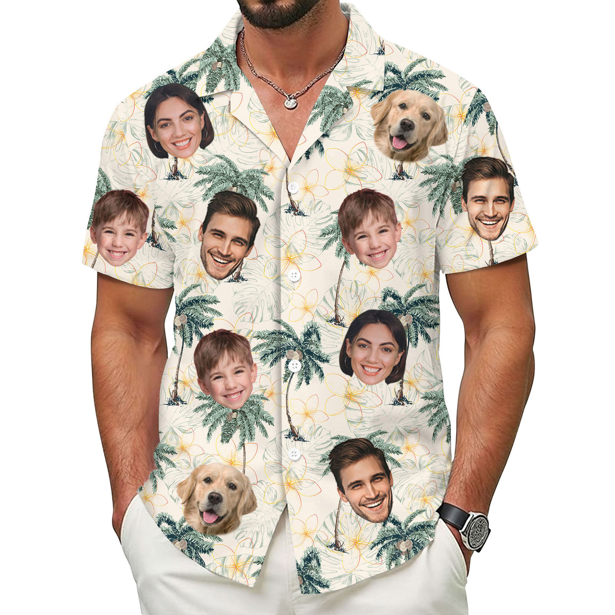 Custom Hawaiian Shirt with Face Photo - Personalized Hawaiian Shirts