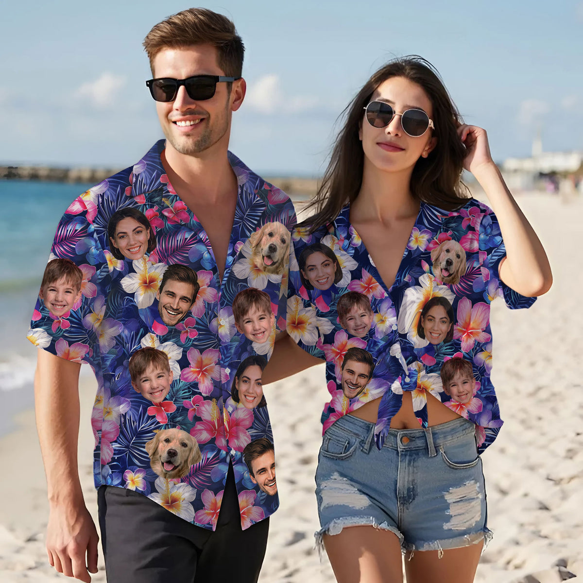 Custom Hawaiian Shirts with Face Photo - Personalized Hawaiian Shirt