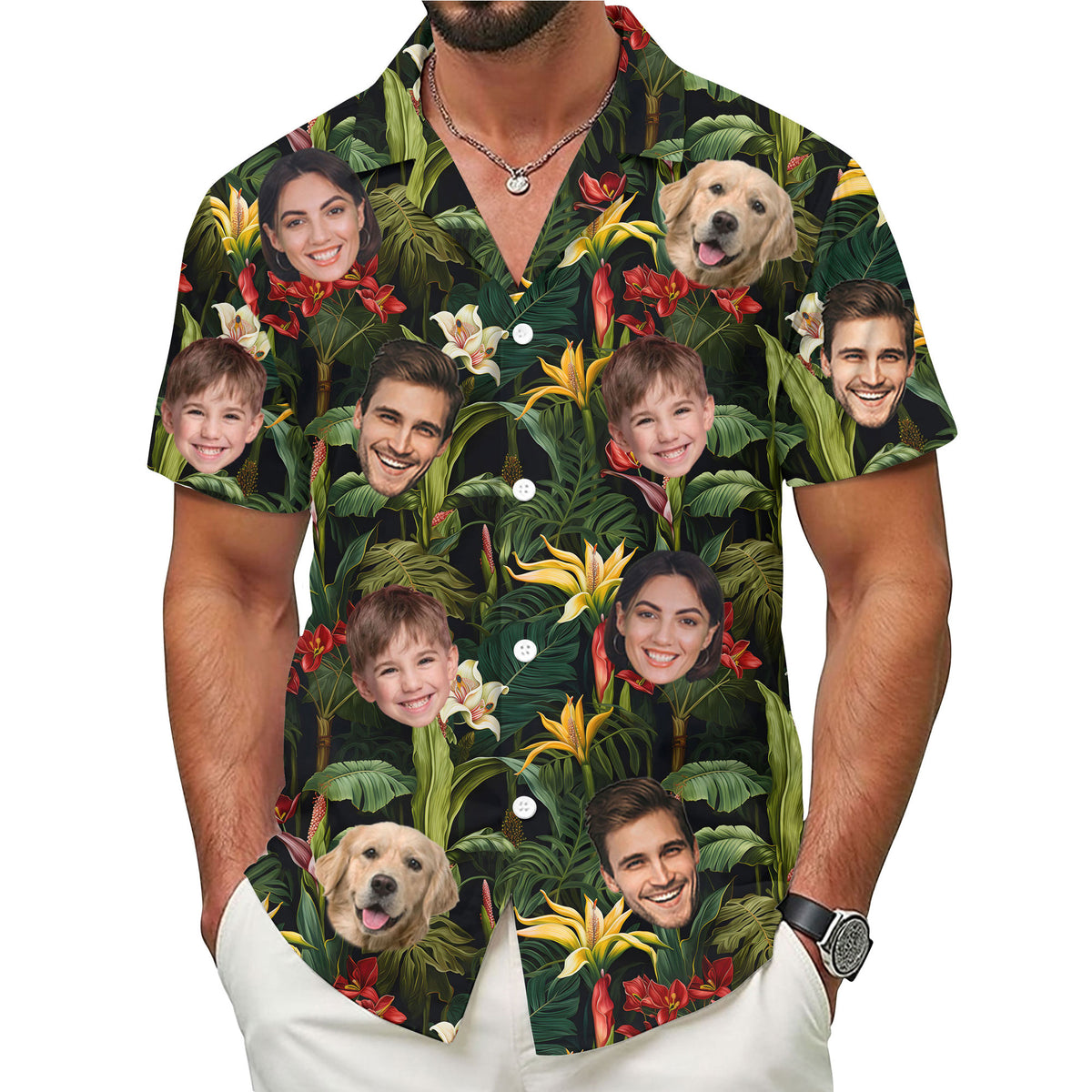 Custom Hawaiian Shirts with Face Photo - Personalized Hawaiian Shirt