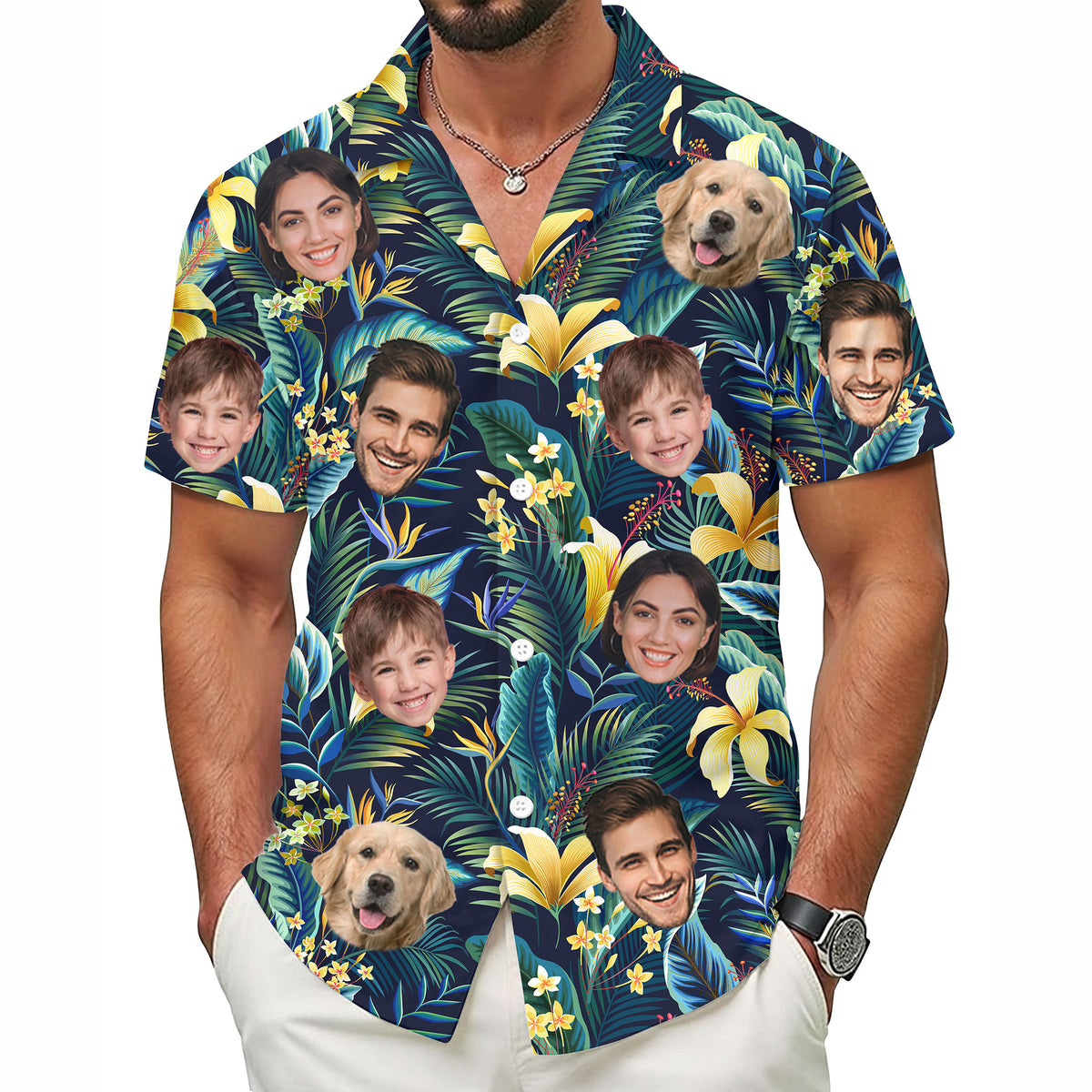 Custom Hawaiian Shirts with Face Photo - Personalized Hawaiian Shirt