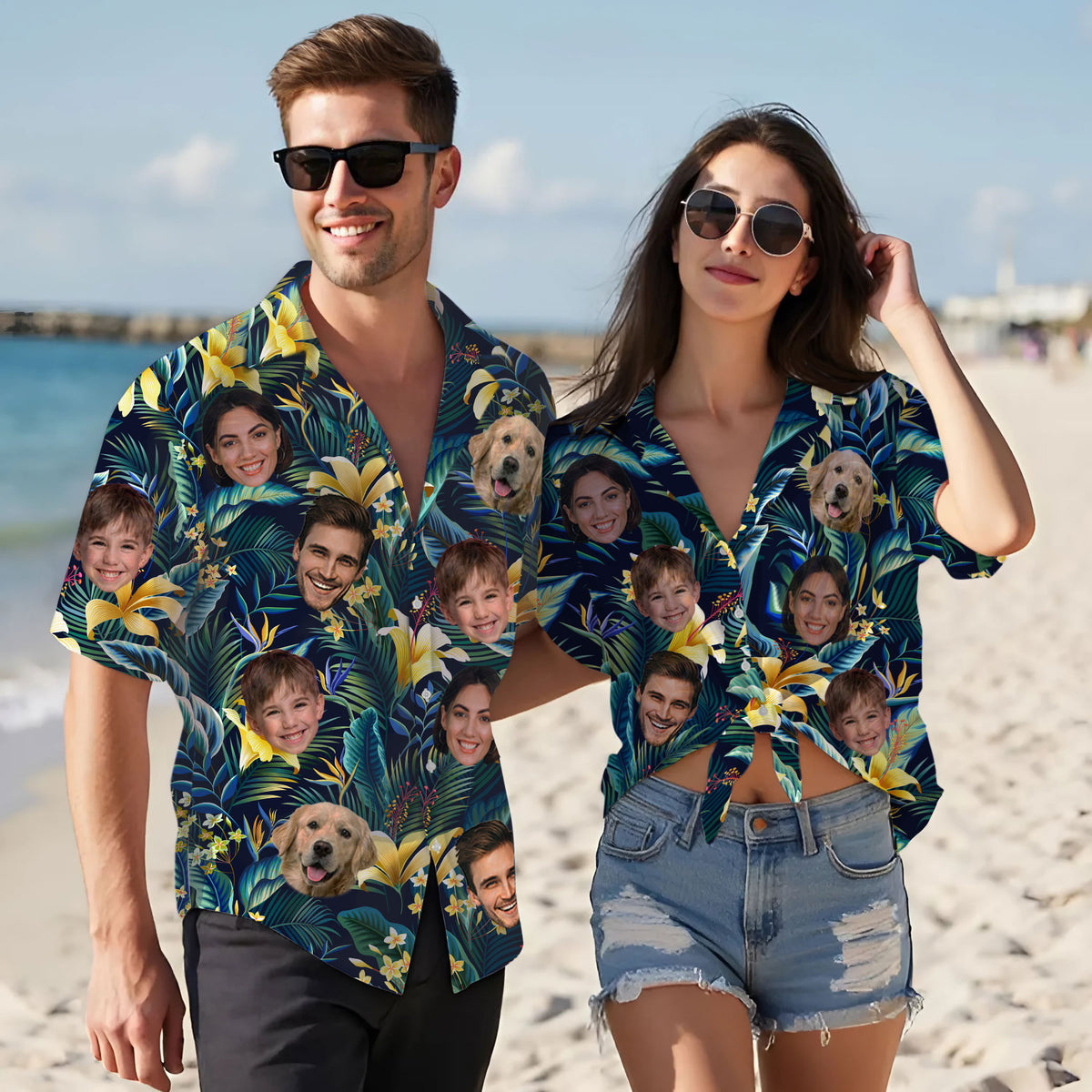 Custom Hawaiian Shirts with Face Photo - Personalized Hawaiian Shirt