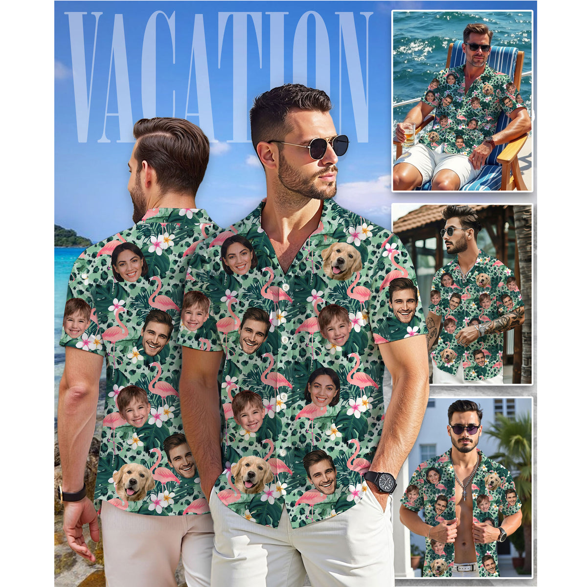 Custom Hawaiian Shirt with Face Photo - Personalized Hawaiian Shirts