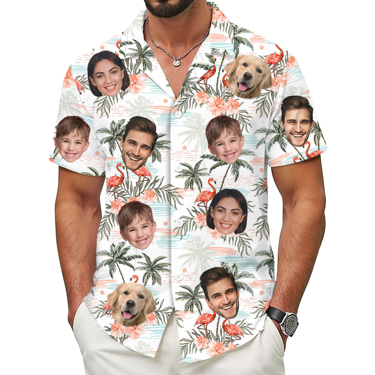 Custom Hawaiian Shirt with Face Photo - Personalized Hawaiian Shirts