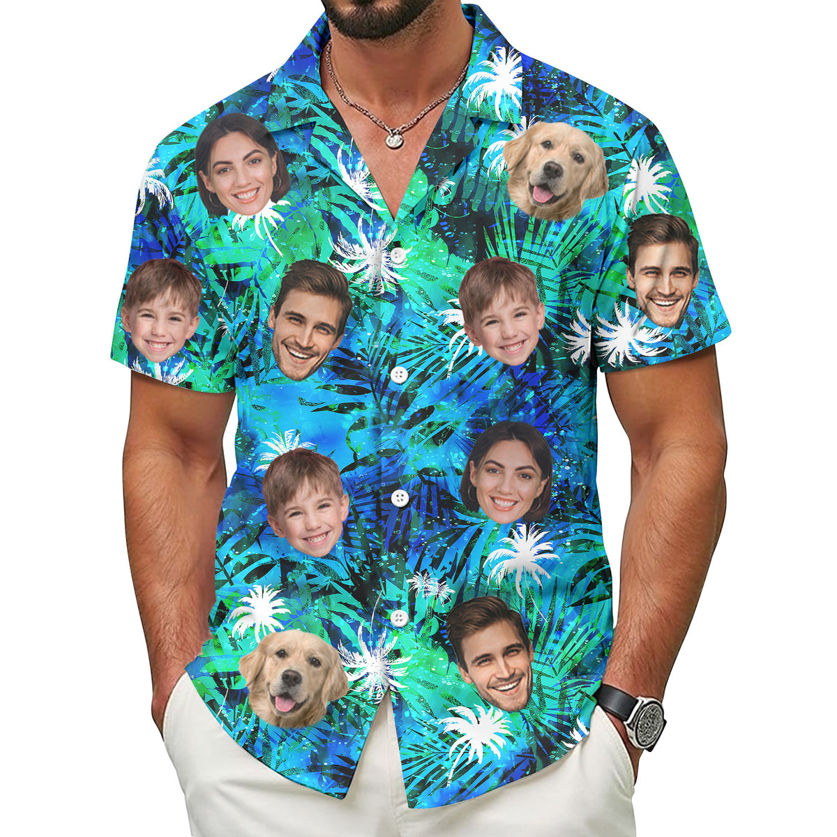 Custom Hawaiian Shirt with Face Photo - Personalized Hawaiian Shirts