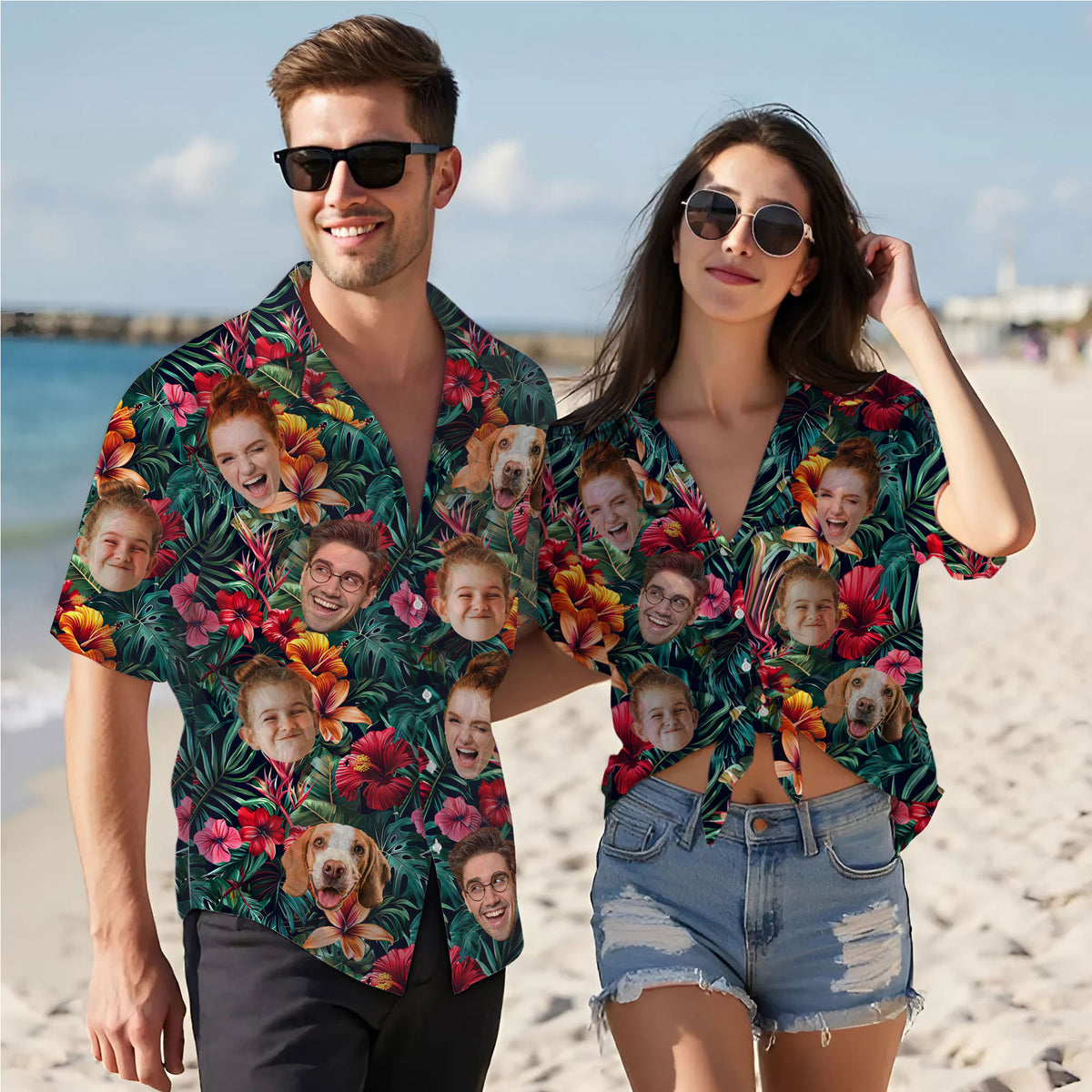 Custom Hawaiian Shirts with Face Photo - Personalized Hawaiian Shirt