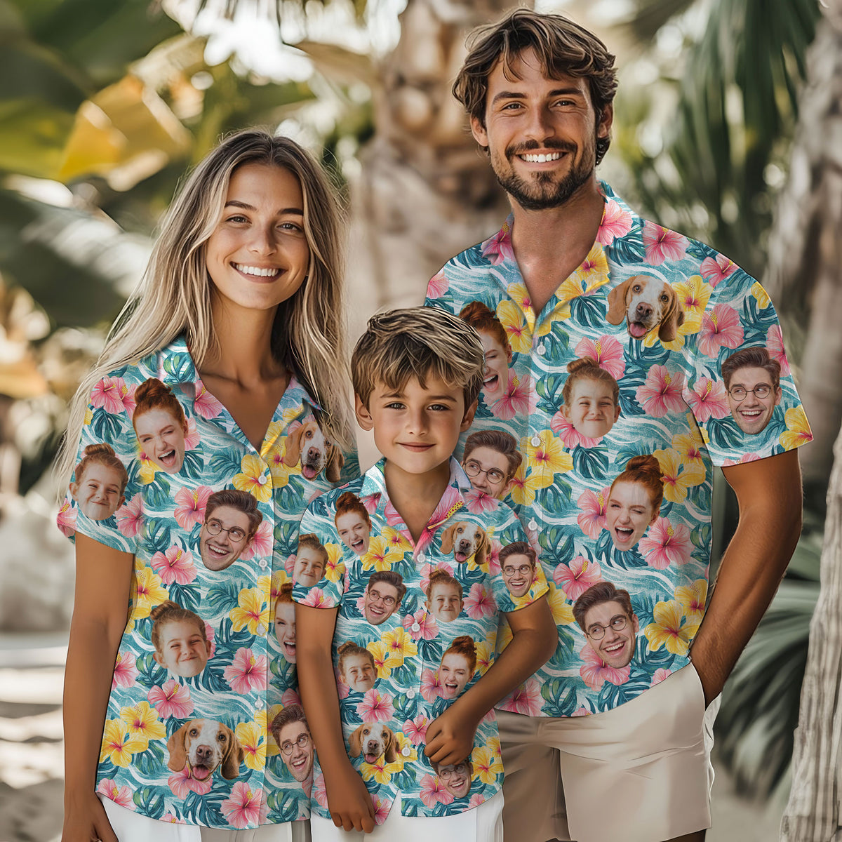 Custom Hawaiian Shirts with Face Photo - Personalized Hawaiian Shirt