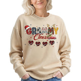 Personalized Grammy Claus Sweatshirt with Grandkids Names - Custom Grandma Sweatshirt