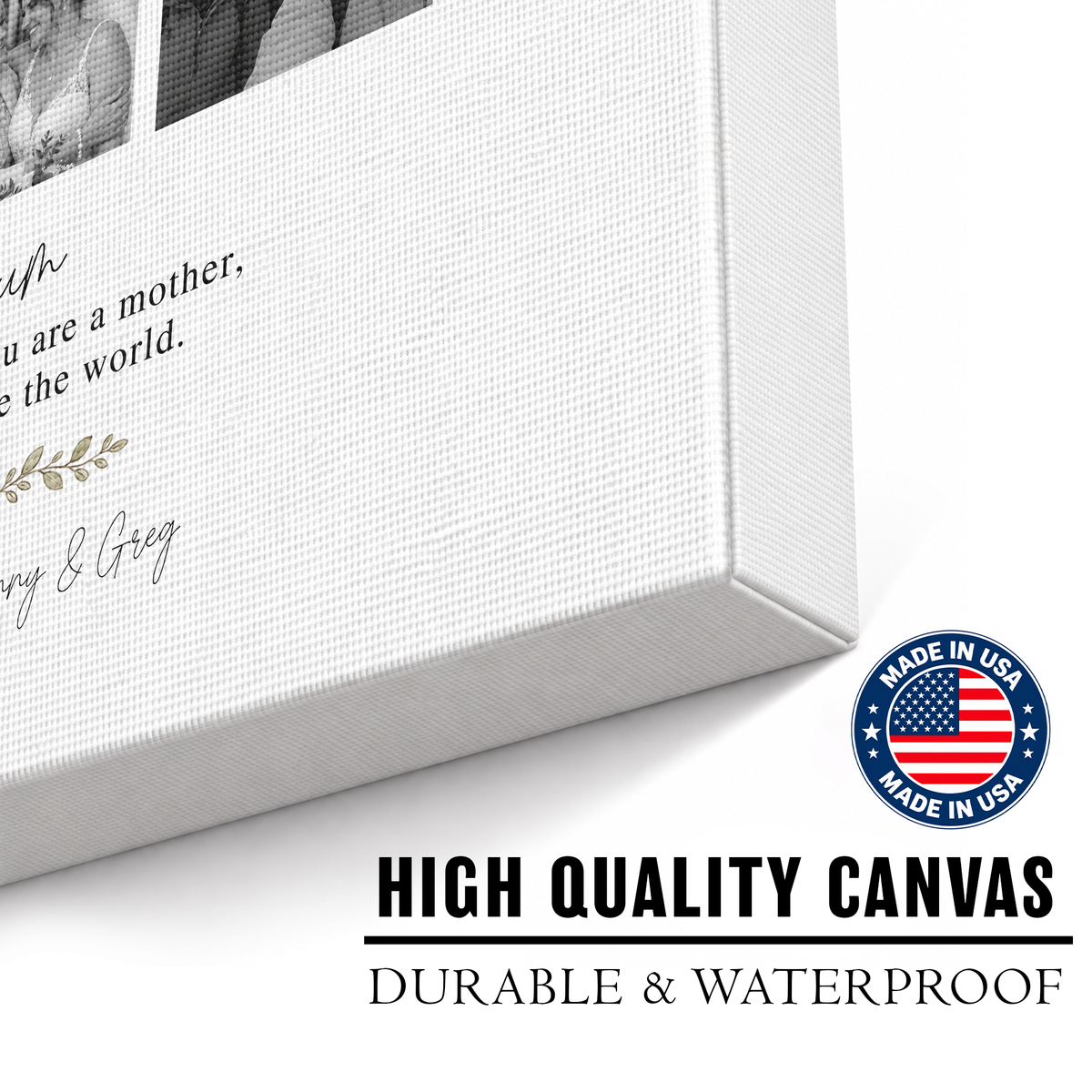 Custom Photo Mom Collage 3 Photos To The Heart Of Our Family Canvas - Personalized Wall Art