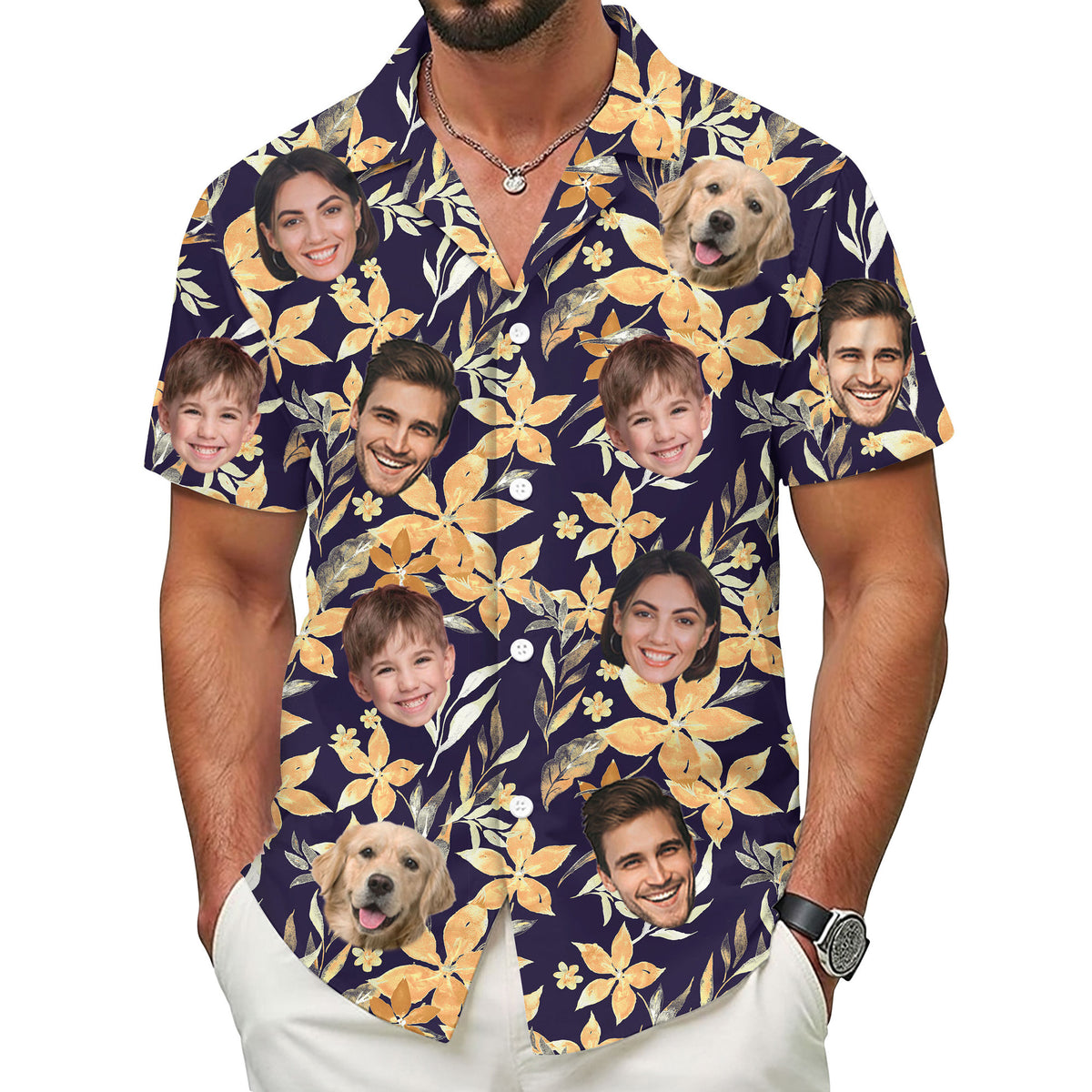 Custom Hawaiian Shirt with Face Photo - Personalized Hawaiian Shirts