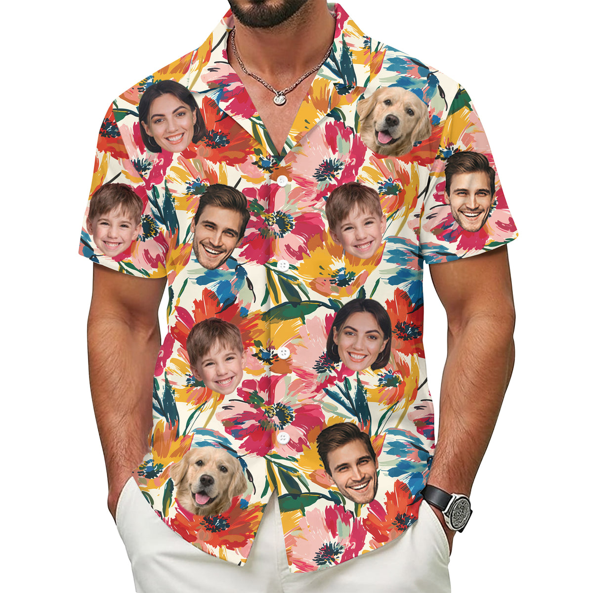 Custom Hawaiian Shirt with Face Photo - Personalized Hawaiian Shirts