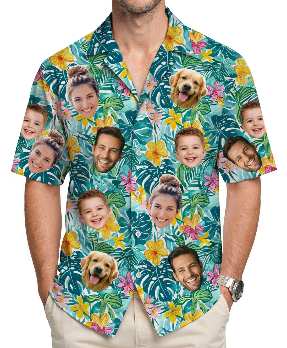 Custom Hawaiian Shirt with Face Photo - Personalized Hawaiian Shirts