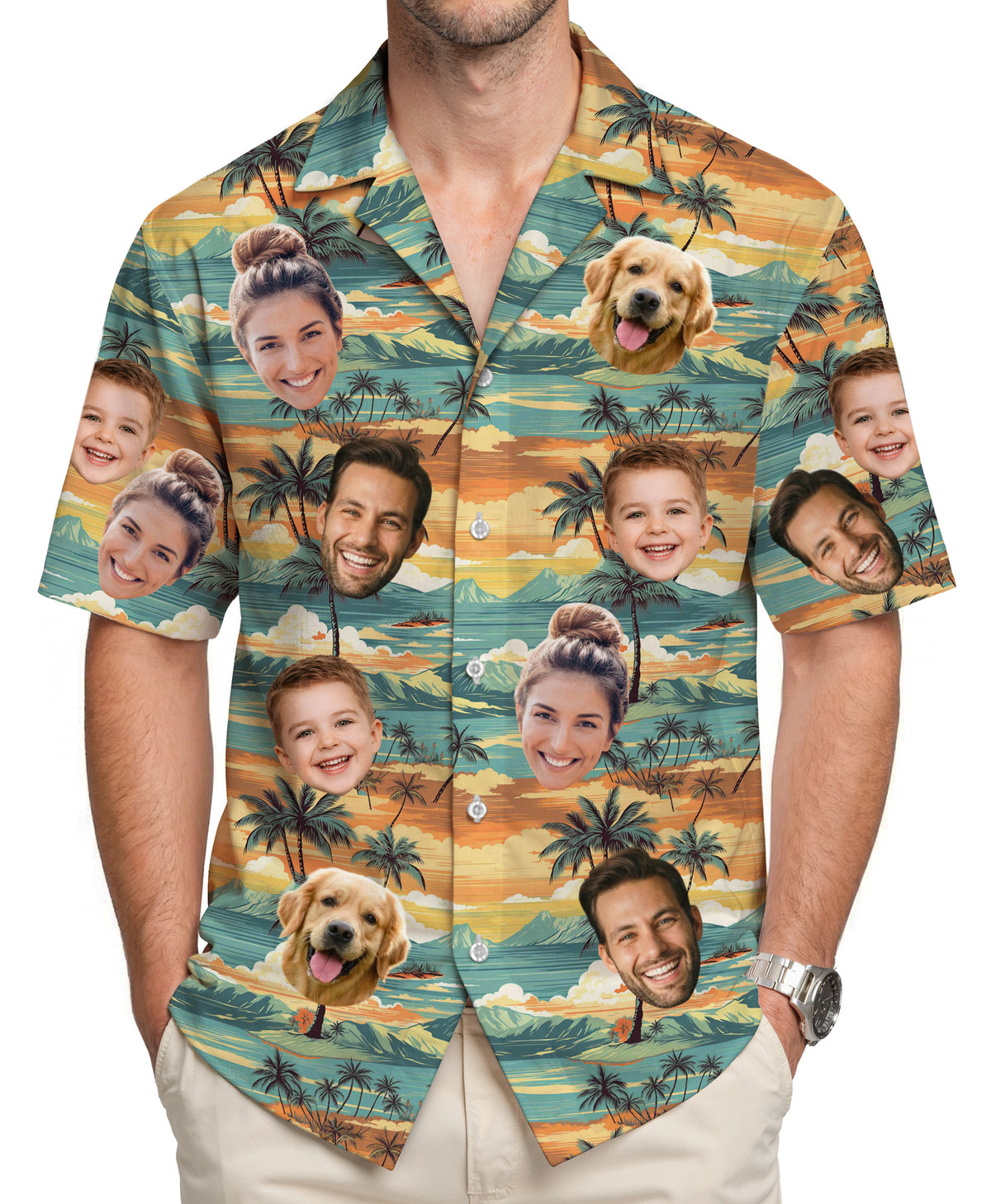 Custom Hawaiian Shirt with Face Photo - Personalized Hawaiian Shirts