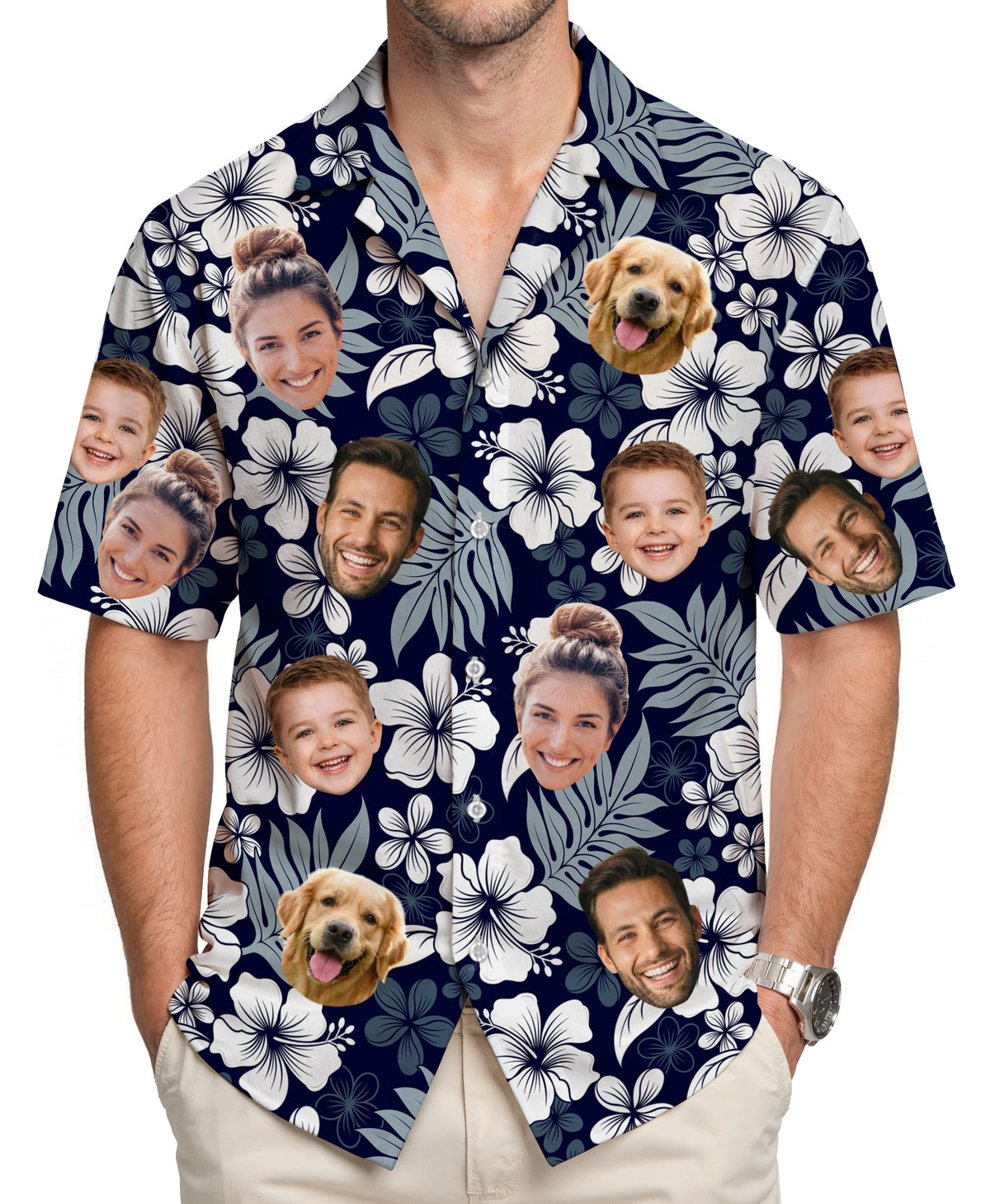 Custom Hawaiian Shirt with Face Photo - Personalized Hawaiian Shirts