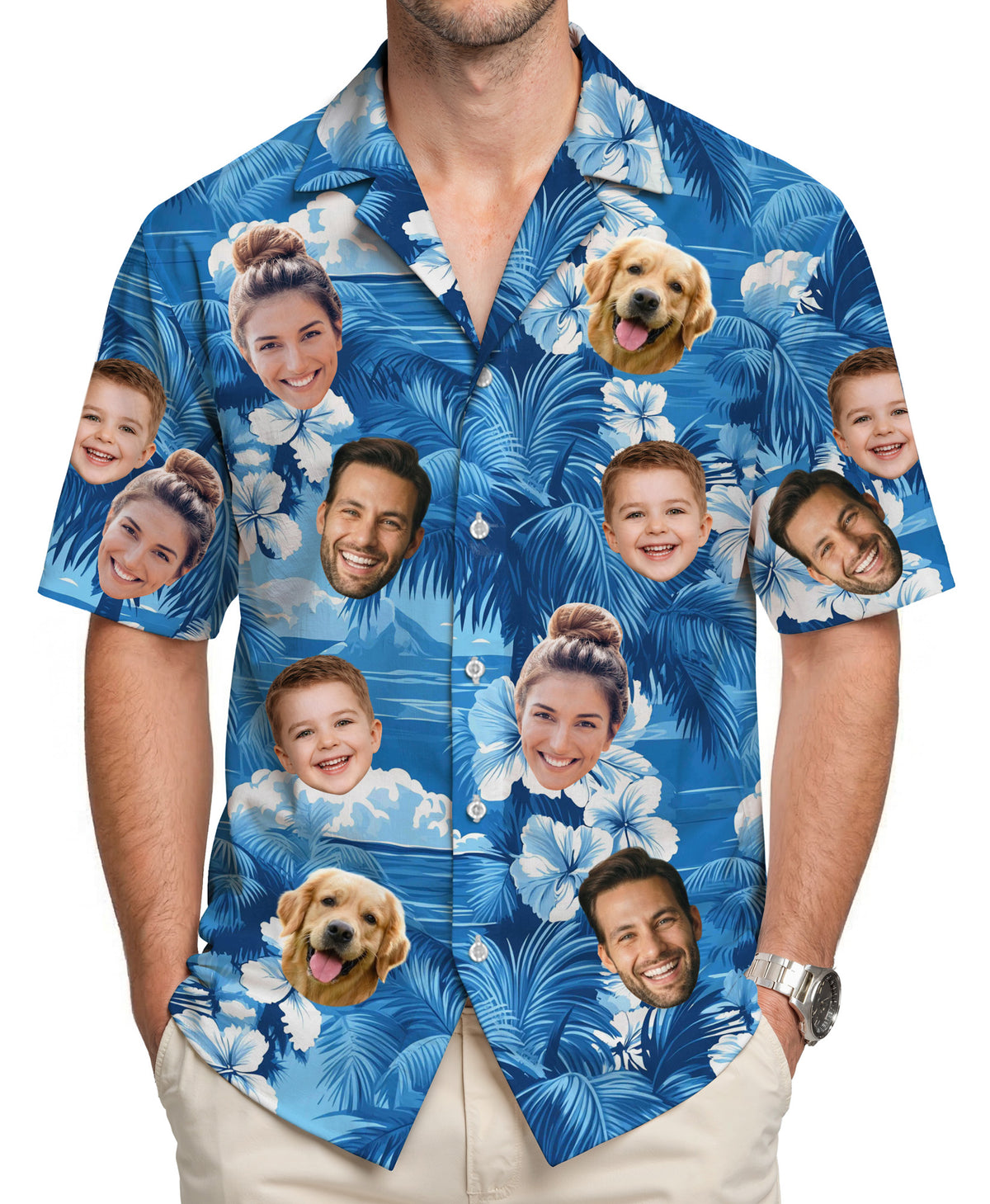Custom Hawaiian Shirts with Face Photo - Personalized Hawaiian Shirt