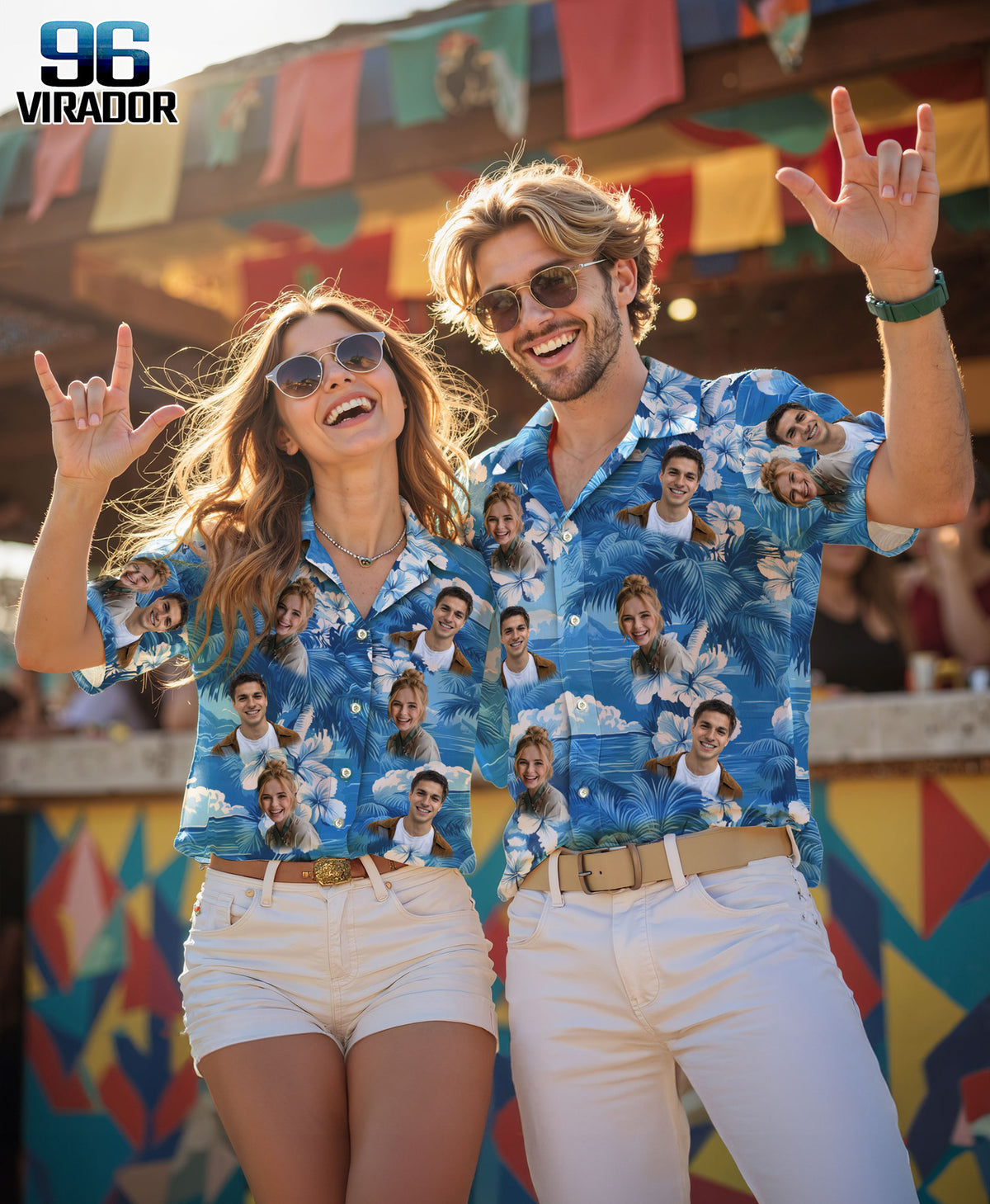 Custom Hawaiian Shirts with Face Photo - Personalized Hawaiian Shirt